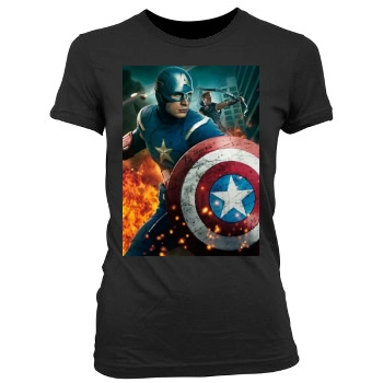 The Avengers (2012) Women's Junior Cut Crewneck T-Shirt