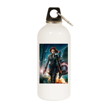 The Avengers (2012) White Water Bottle With Carabiner