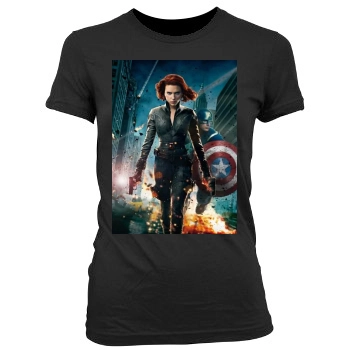 The Avengers (2012) Women's Junior Cut Crewneck T-Shirt