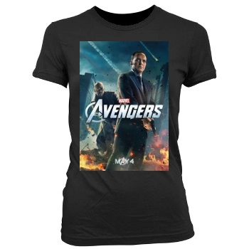 The Avengers (2012) Women's Junior Cut Crewneck T-Shirt