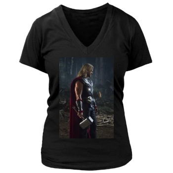 The Avengers (2012) Women's Deep V-Neck TShirt