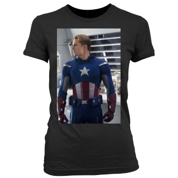 The Avengers (2012) Women's Junior Cut Crewneck T-Shirt