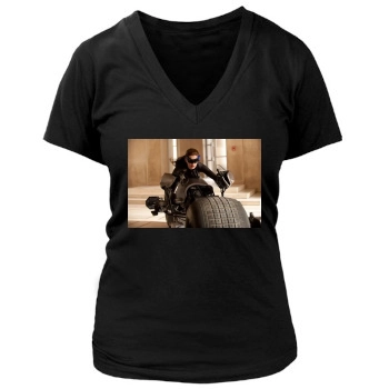 The Dark Knight Rises (2012) Women's Deep V-Neck TShirt