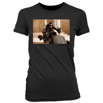 The Dark Knight Rises (2012) Women's Junior Cut Crewneck T-Shirt