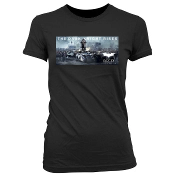 The Dark Knight Rises (2012) Women's Junior Cut Crewneck T-Shirt