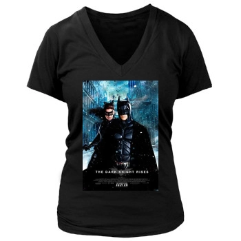 The Dark Knight Rises (2012) Women's Deep V-Neck TShirt