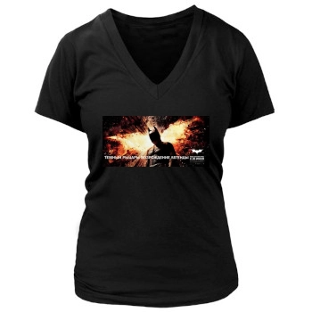 The Dark Knight Rises (2012) Women's Deep V-Neck TShirt