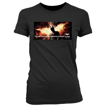 The Dark Knight Rises (2012) Women's Junior Cut Crewneck T-Shirt