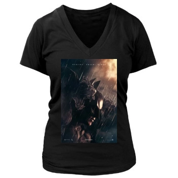 The Dark Knight Rises (2012) Women's Deep V-Neck TShirt