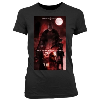 The Dark Knight Rises (2012) Women's Junior Cut Crewneck T-Shirt