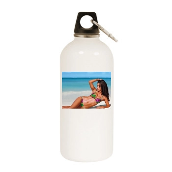 Adriana Lima White Water Bottle With Carabiner