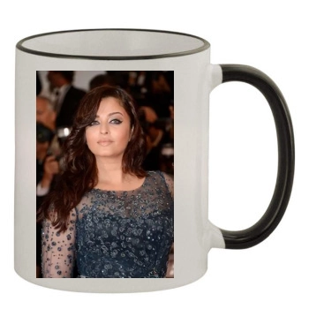 Aishwarya Rai 11oz Colored Rim & Handle Mug