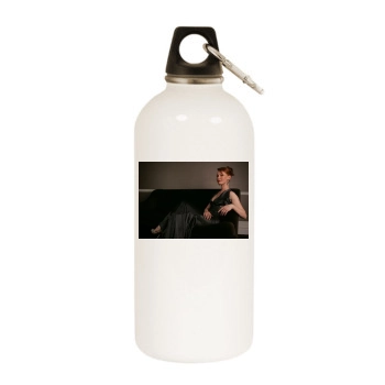 Alicia Witt White Water Bottle With Carabiner