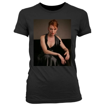 Alicia Witt Women's Junior Cut Crewneck T-Shirt