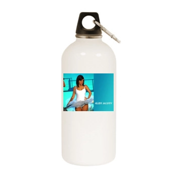 Alizee White Water Bottle With Carabiner