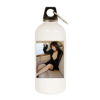 Alyssa Milano White Water Bottle With Carabiner