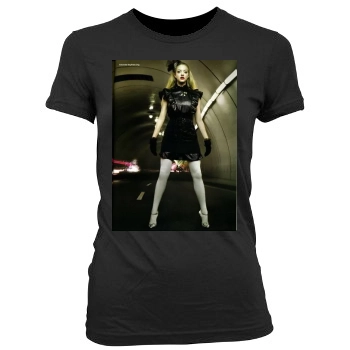 Amanda Seyfried Women's Junior Cut Crewneck T-Shirt