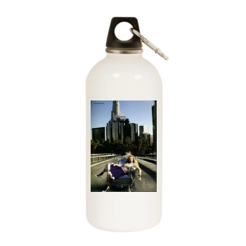 Amanda Seyfried White Water Bottle With Carabiner