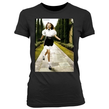 Amanda Seyfried Women's Junior Cut Crewneck T-Shirt