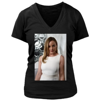 Abbie Cornish Women's Deep V-Neck TShirt