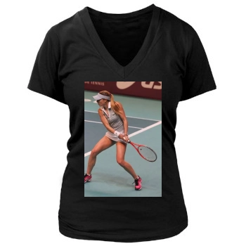 Alize Cornet Women's Deep V-Neck TShirt