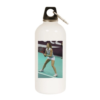 Alize Cornet White Water Bottle With Carabiner