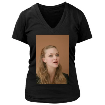 Amanda Seyfried Women's Deep V-Neck TShirt