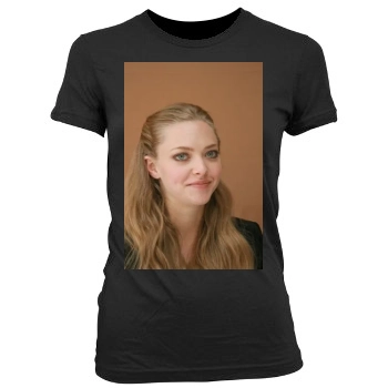 Amanda Seyfried Women's Junior Cut Crewneck T-Shirt