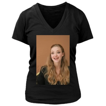 Amanda Seyfried Women's Deep V-Neck TShirt