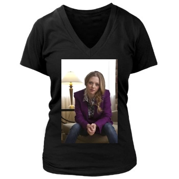 Amanda Seyfried Women's Deep V-Neck TShirt