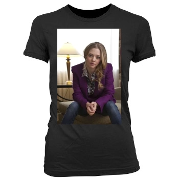 Amanda Seyfried Women's Junior Cut Crewneck T-Shirt