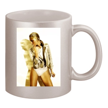 Anja Rubik 11oz Metallic Silver Mug