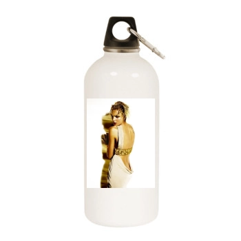 Anja Rubik White Water Bottle With Carabiner