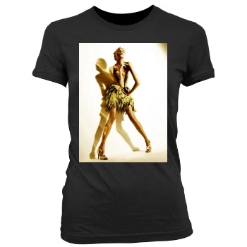 Anja Rubik Women's Junior Cut Crewneck T-Shirt