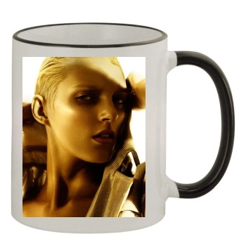 Anja Rubik 11oz Colored Rim & Handle Mug