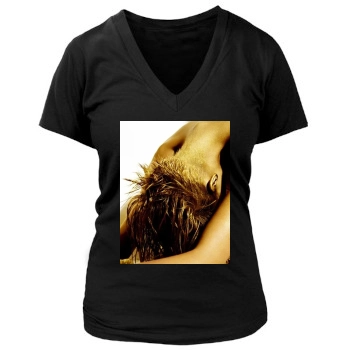 Anja Rubik Women's Deep V-Neck TShirt