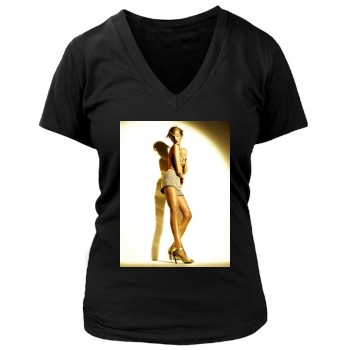 Anja Rubik Women's Deep V-Neck TShirt