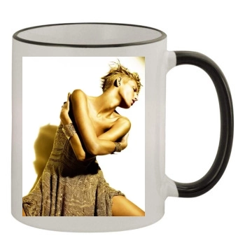 Anja Rubik 11oz Colored Rim & Handle Mug