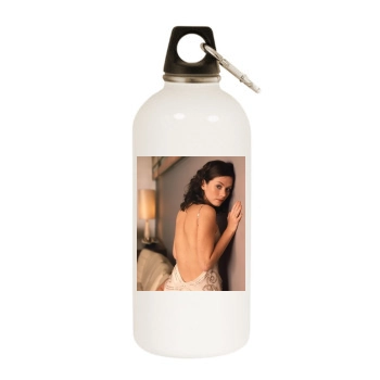 Anna Friel White Water Bottle With Carabiner