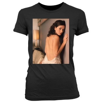 Anna Friel Women's Junior Cut Crewneck T-Shirt