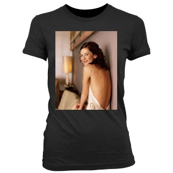 Anna Friel Women's Junior Cut Crewneck T-Shirt