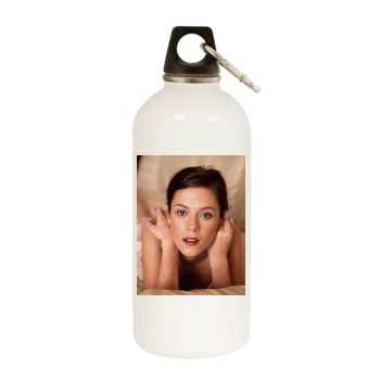 Anna Friel White Water Bottle With Carabiner