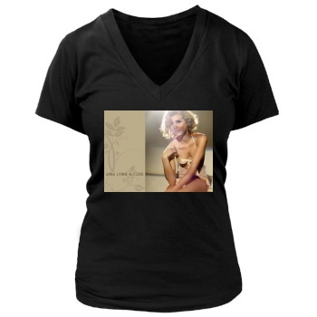 AnnaLynne McCord Women's Deep V-Neck TShirt