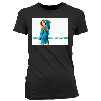 AnnaLynne McCord Women's Junior Cut Crewneck T-Shirt