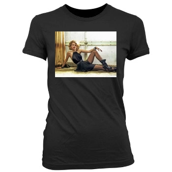 AnnaLynne McCord Women's Junior Cut Crewneck T-Shirt