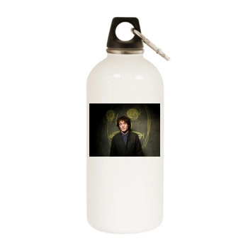 Anton Yelchin White Water Bottle With Carabiner