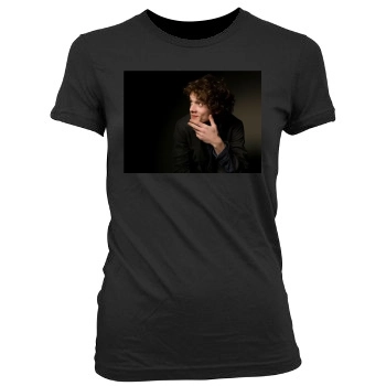 Anton Yelchin Women's Junior Cut Crewneck T-Shirt