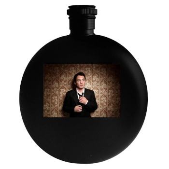 Anton Yelchin Round Flask