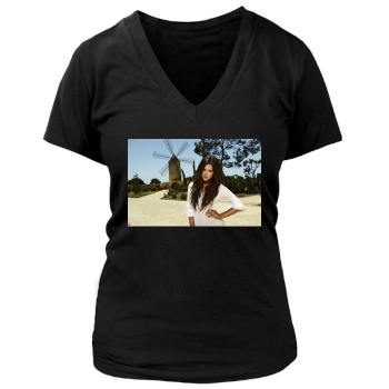 Ashley Tisdale Women's Deep V-Neck TShirt