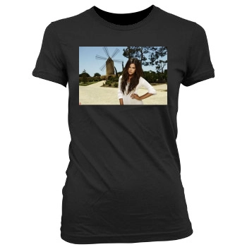 Ashley Tisdale Women's Junior Cut Crewneck T-Shirt